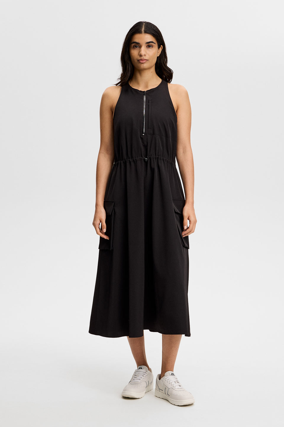 Merina Drape Dress / Black