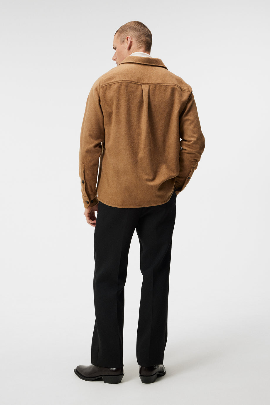 Flat Wool Overshirt / Chipmunk