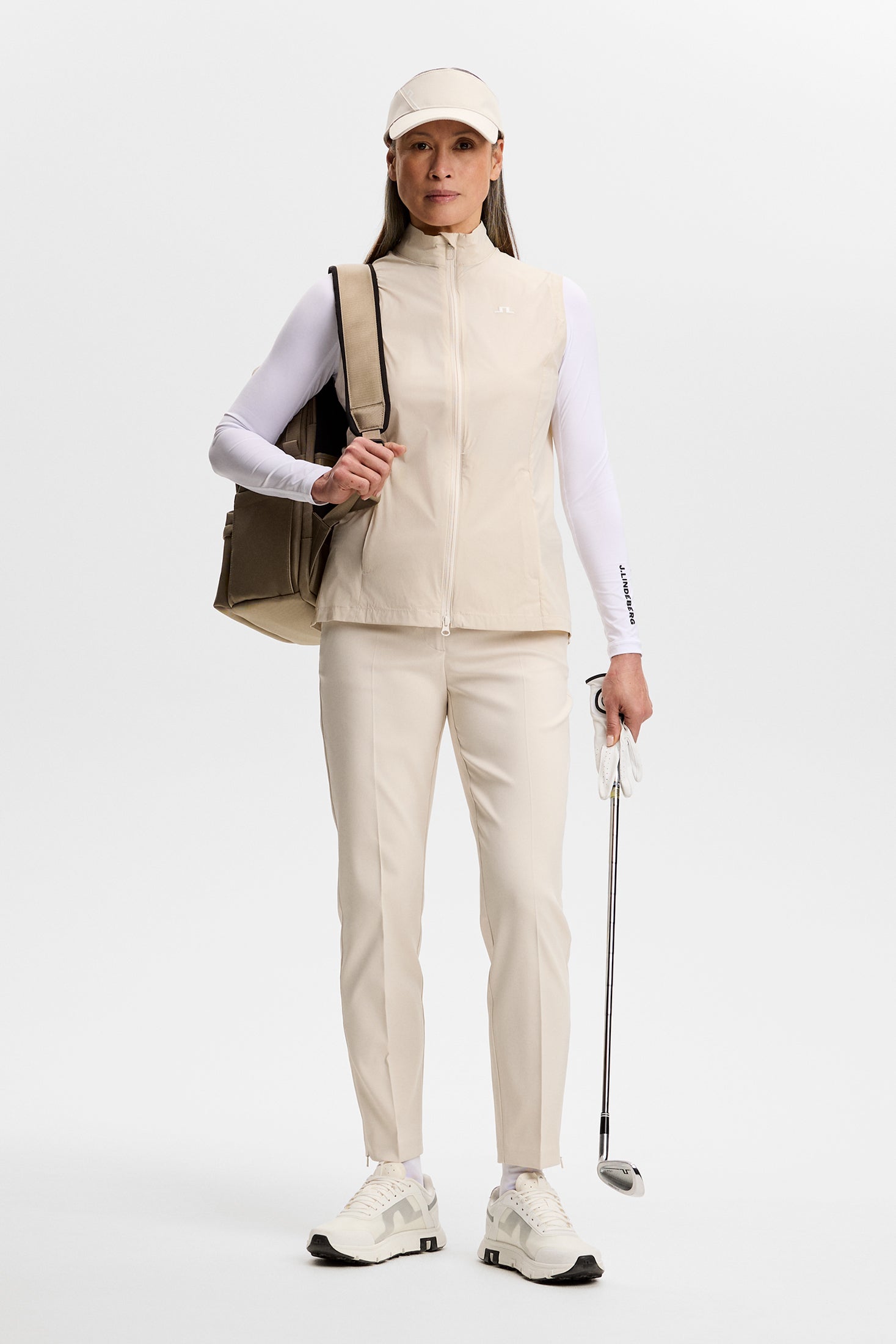 Thorine Wind Packable Vest / Moonbeam | J.Lindeberg Official