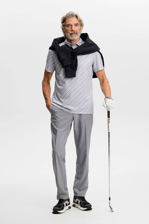 Theo Printed Mesh Polo / Night Owl
