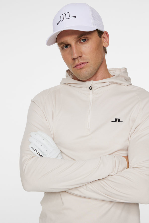 Mario Quarter Zip Hood / Moonbeam