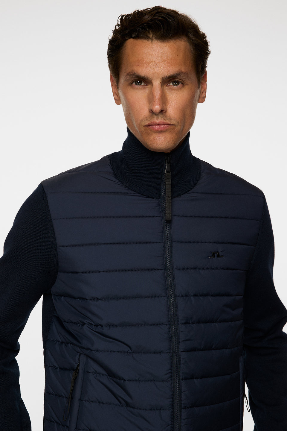 Bodie Knitted Hybrid Jacket / JL Navy