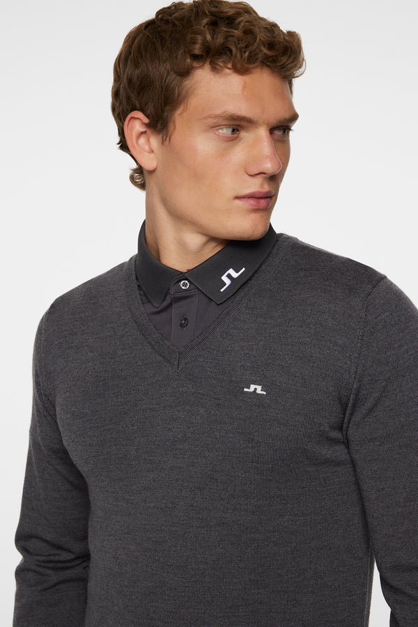 Lymann Knitted Sweater / Dark Grey Melange