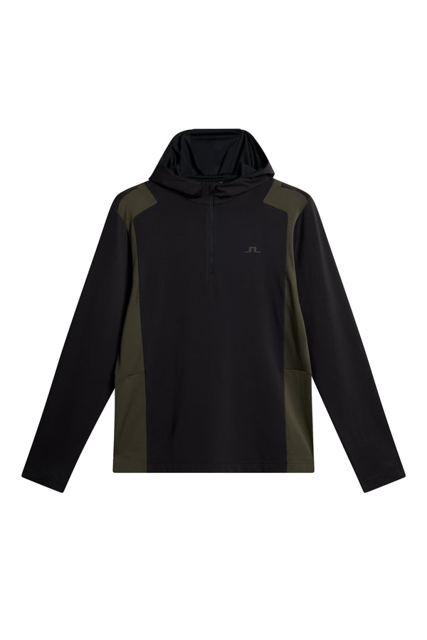 Lukas Quarter Zip Hood / Black