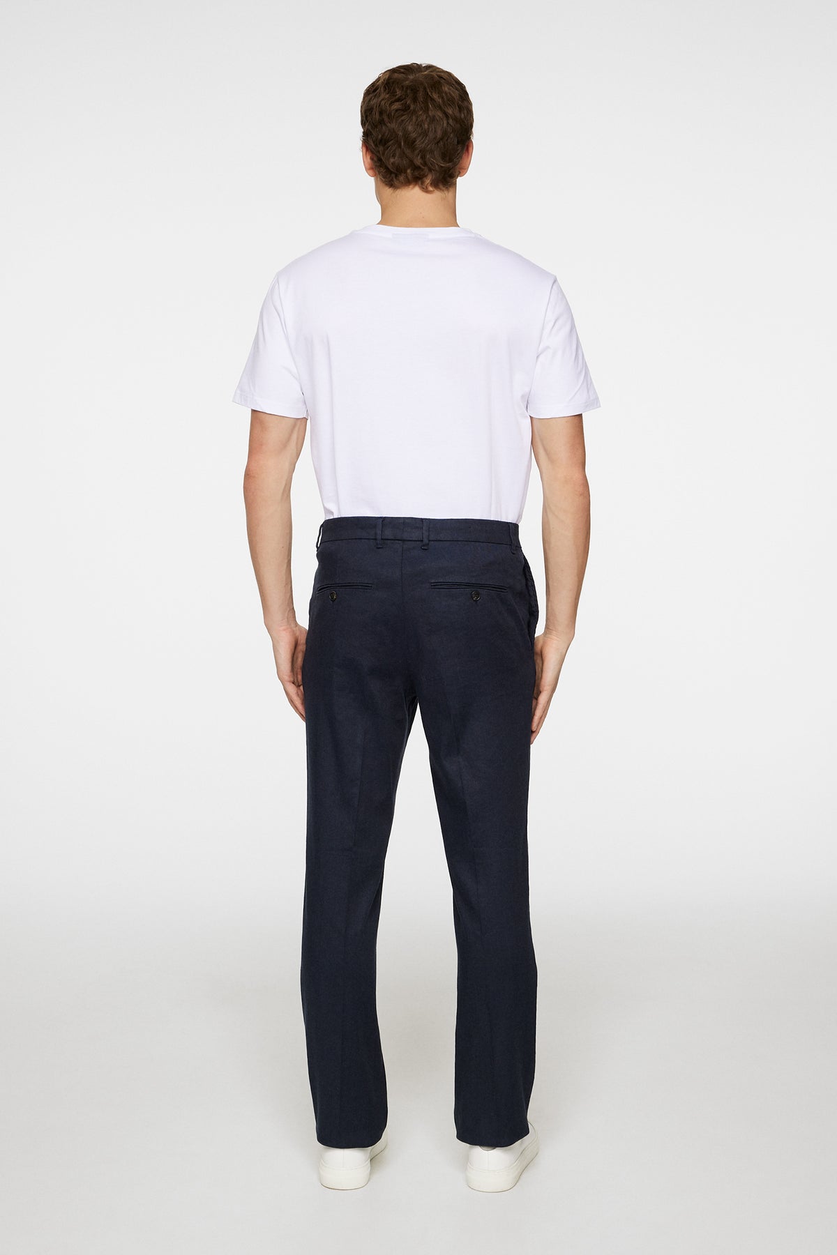 Lois C Linen Stretch Pants / JL Navy