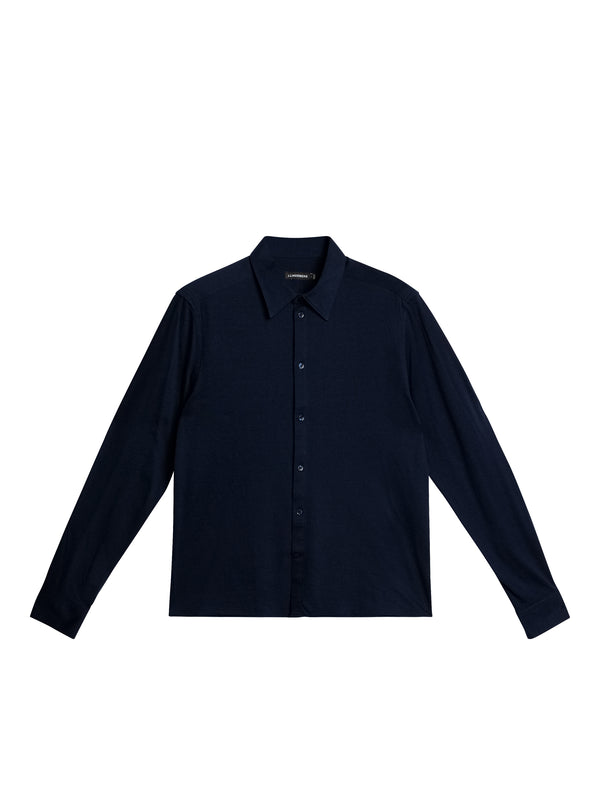 Marlon LS Jersey Slim Shirt / JL Navy