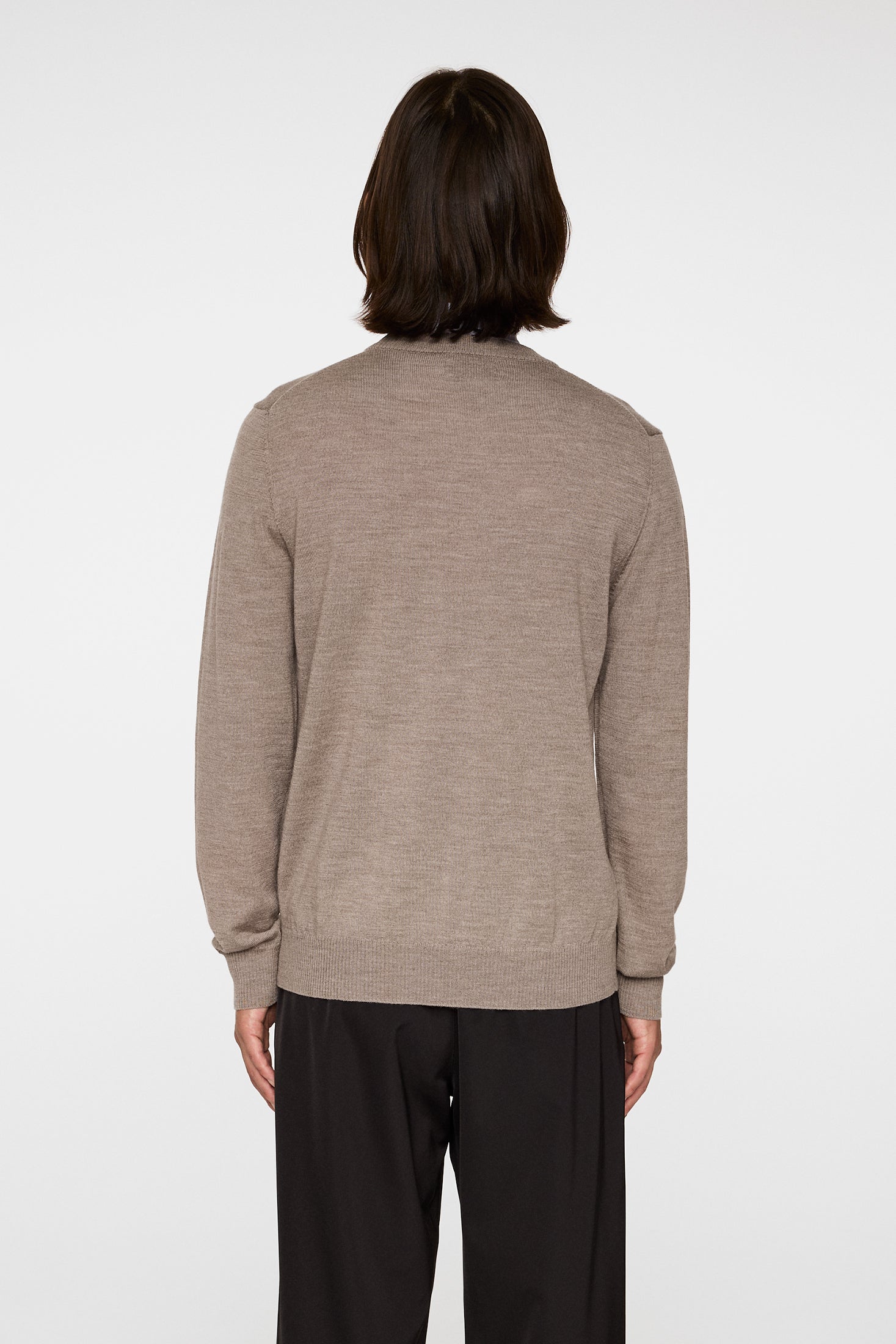 Keane Merino Crew Neck / Brindle Melange | J.Lindeberg Official