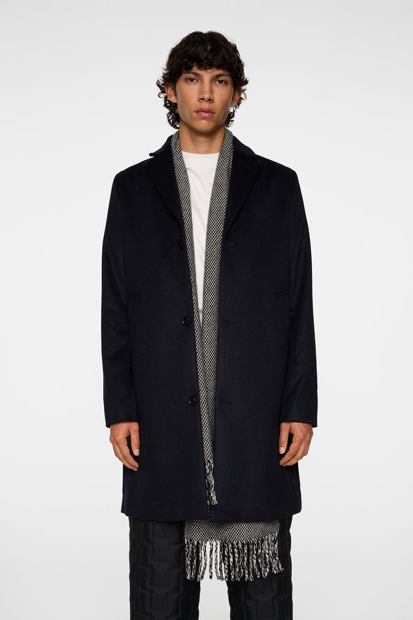 August Melton Cashmere Coat / JL Navy