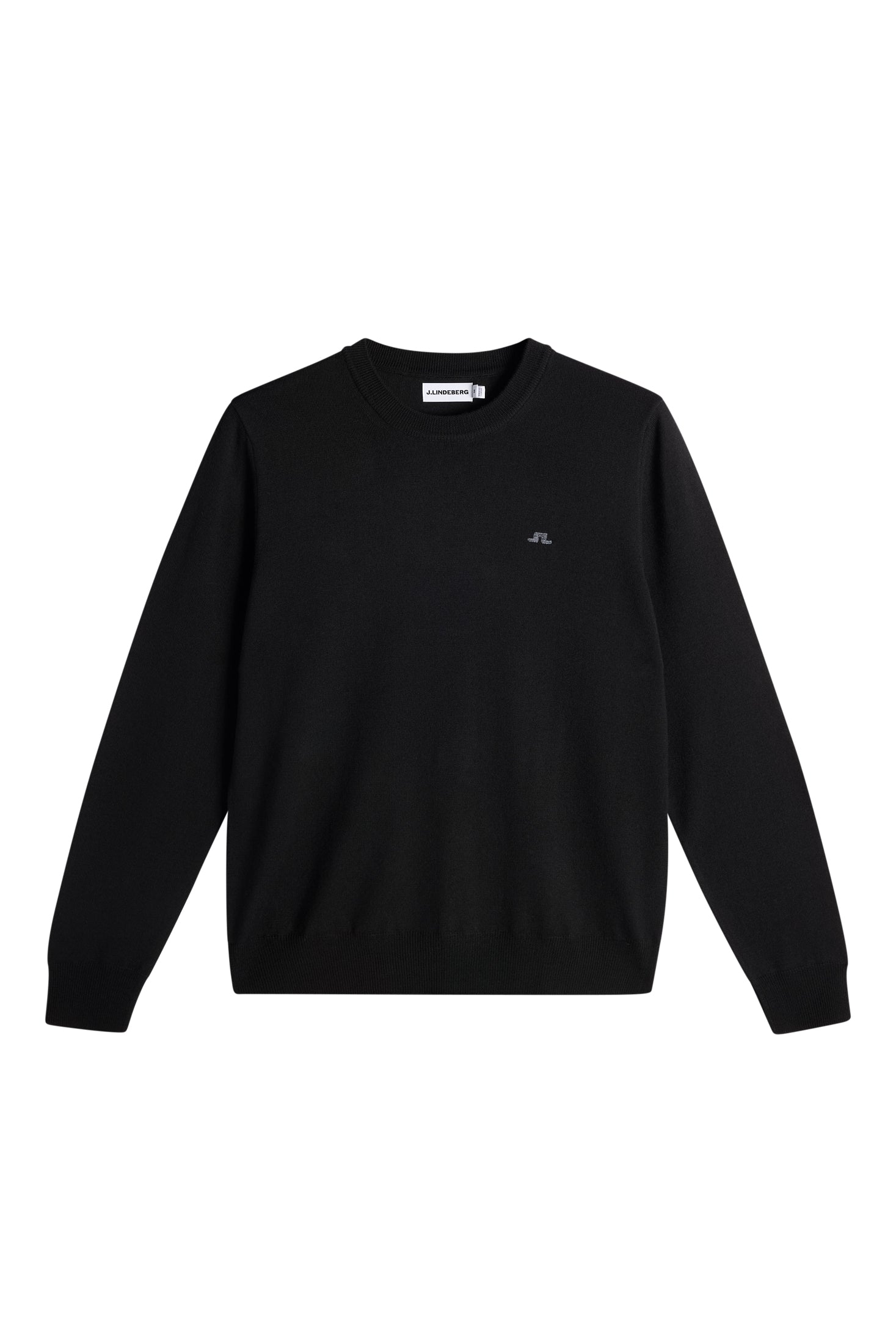 Keane Merino Crew Neck / Black | J.Lindeberg Official