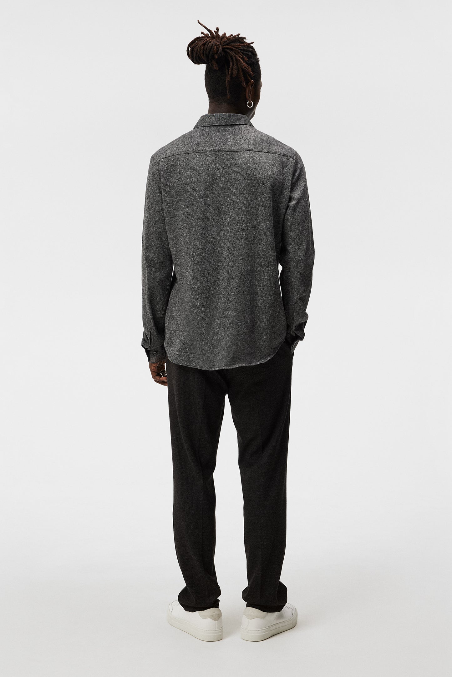 Marlon Jersey Str Slim Shirt / Mid Grey Melange