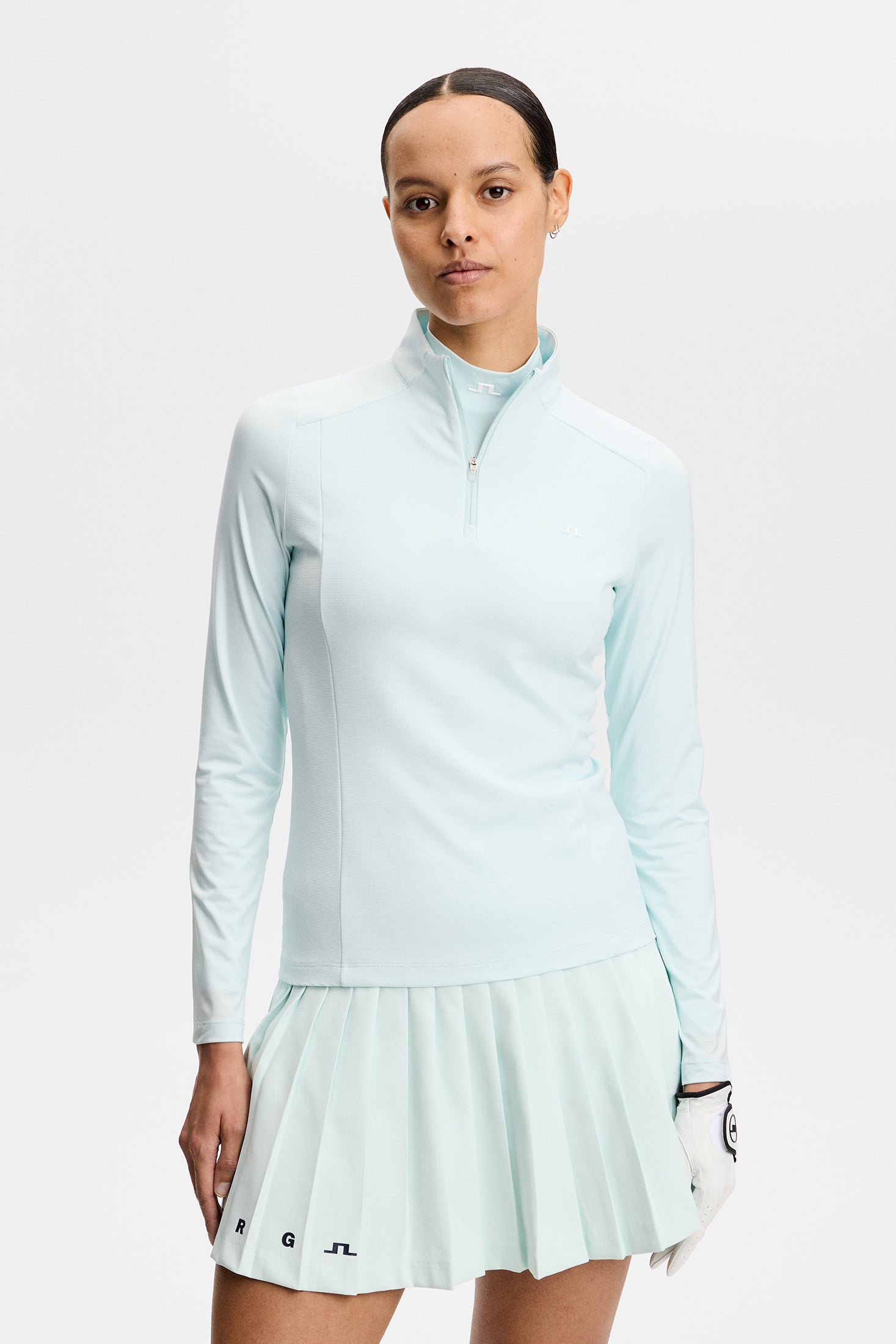 Cindy Quarter Zip Mid Layer / Sky Light | J.Lindeberg Official