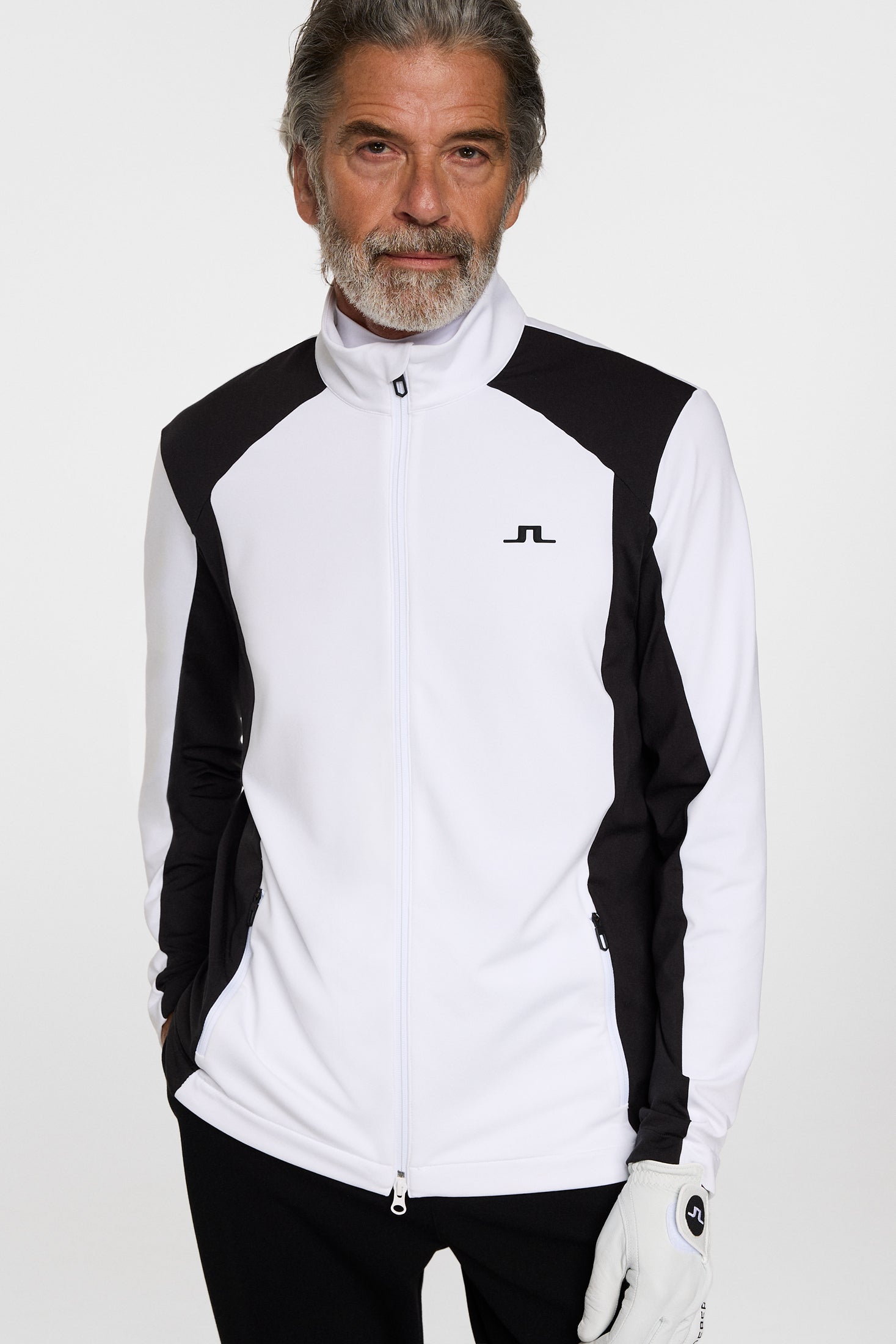 Banks Zip Mid Layer / White – J.Lindeberg