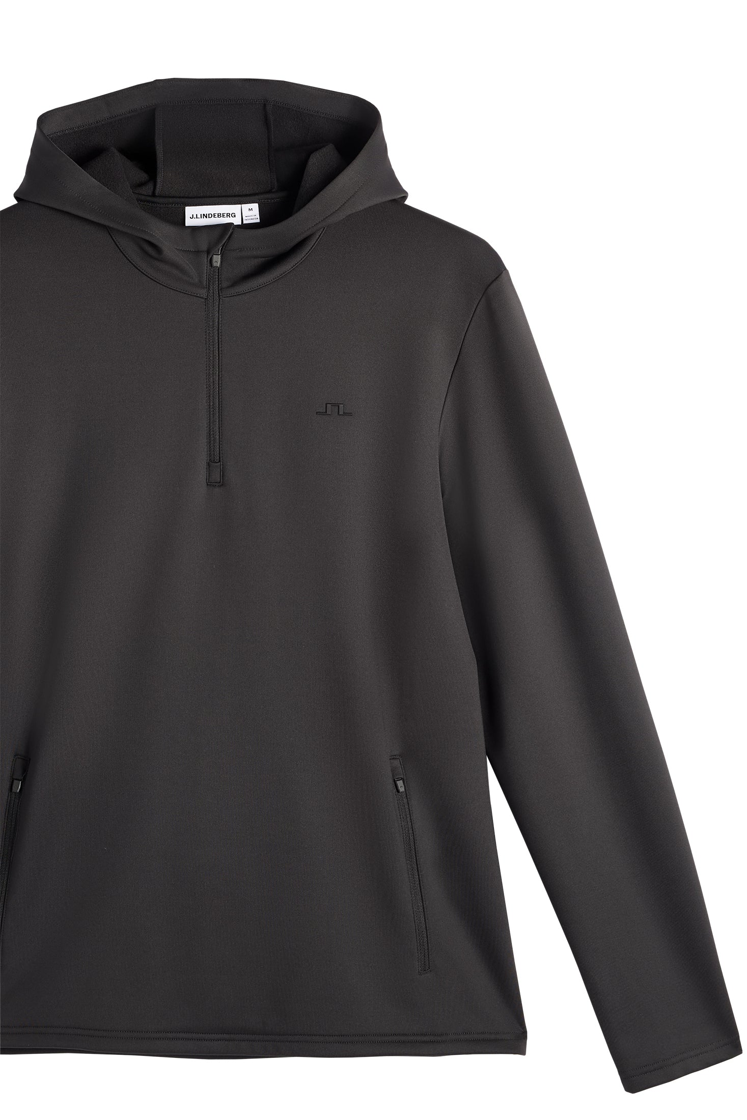 Aerial Quarter Zip Hood / Black | J.Lindeberg Official