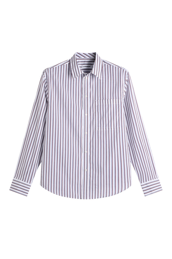 Zachary Cotton Stripe Shirt / Set Sail