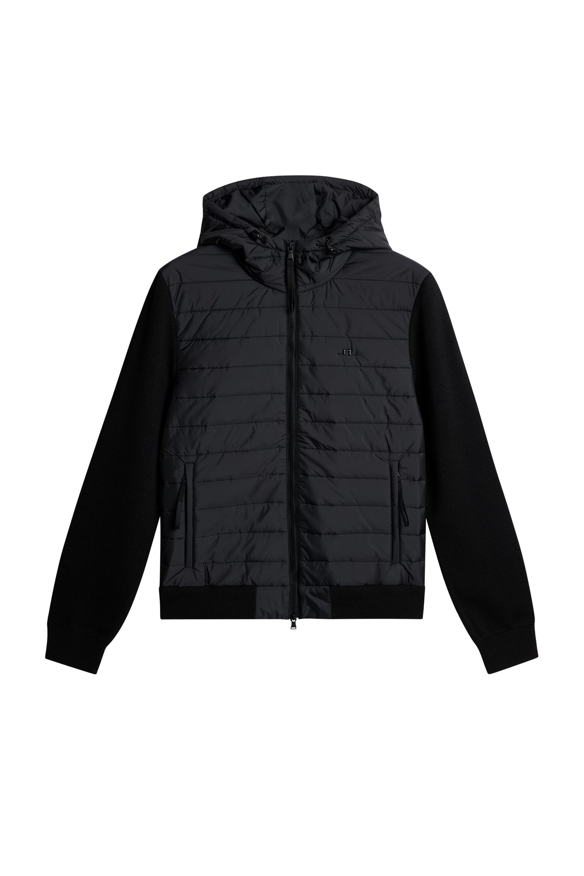 Thorn Hood Knit Hybrid Jacket Black – - Main Image