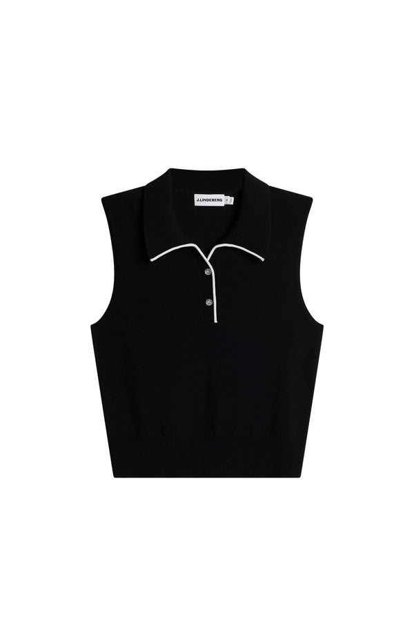 30Y Becca Knit Polo / Black