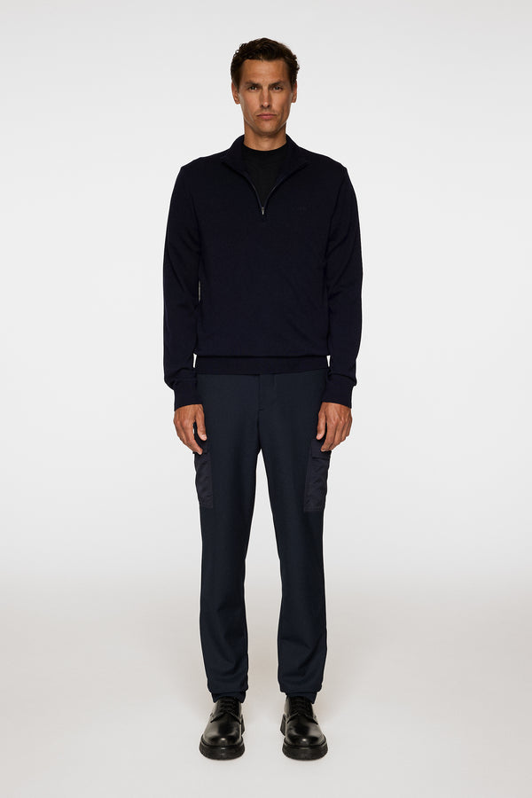Kiyan Merino Quarter Zip / JL Navy