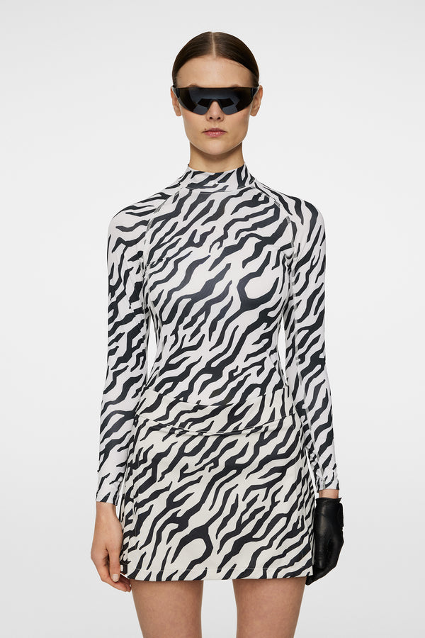 Ella Print Compression Top / Tour Tiger Moonbeam M