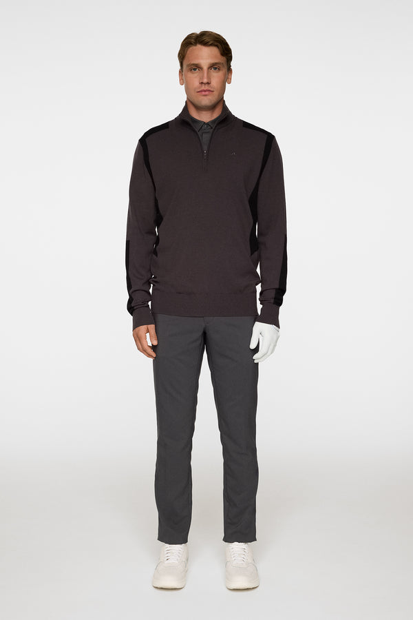 Kendrick Knitted Zip Sweater / Asphalt