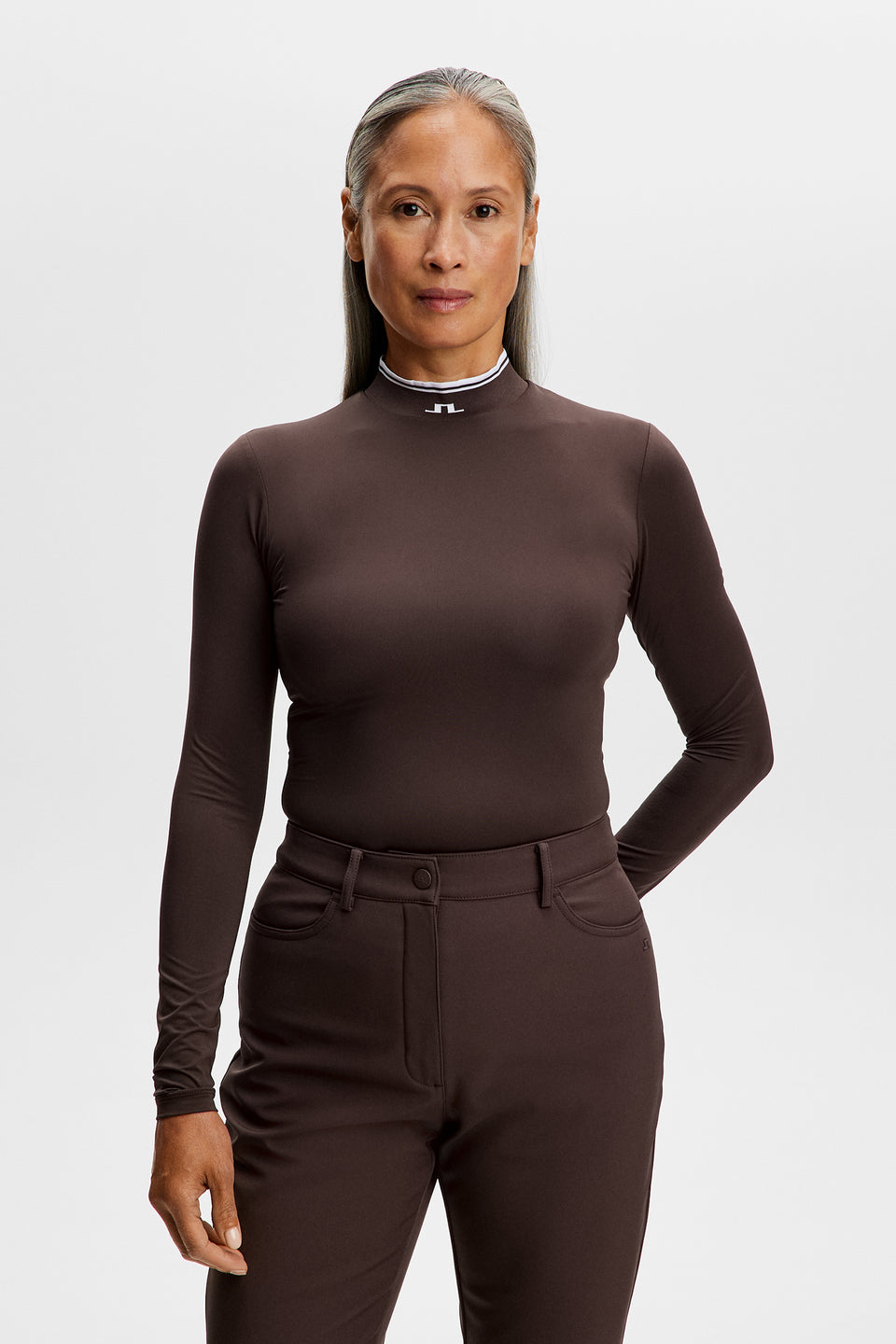 Louisa Compression Top / Seal Brown