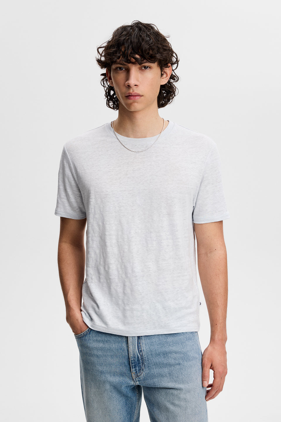 Coma Linen Tee / Skywriting