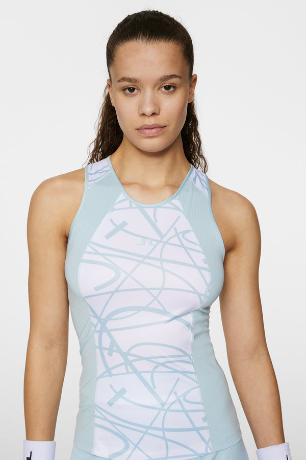 Miria Printed Top / Court Swirl White M