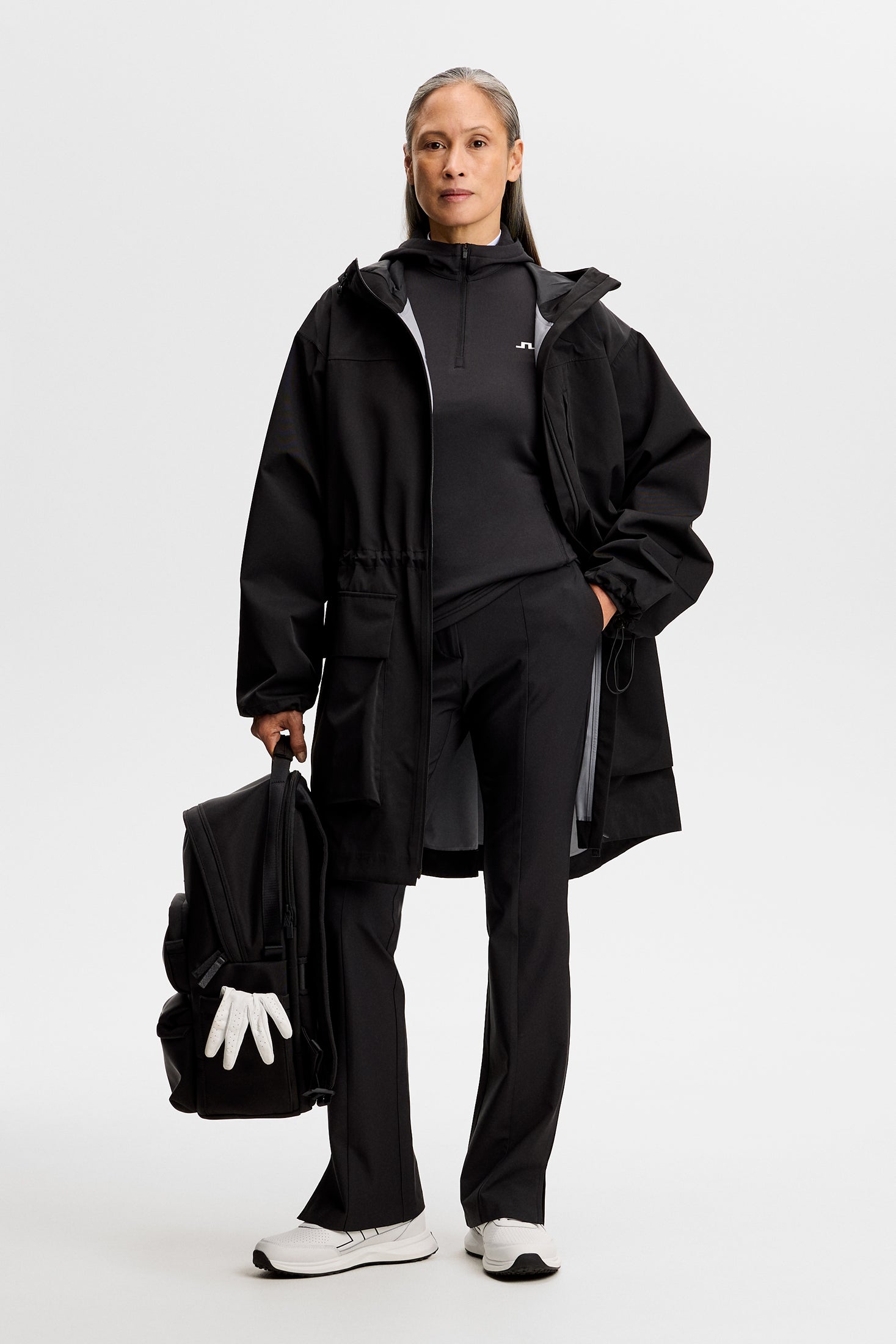 美品♡J. LINDEBERG セットアップ 上Mサイズ/下Sサイズ Aerielle Quarter Zip Hood / Black | J.Lindeberg Official