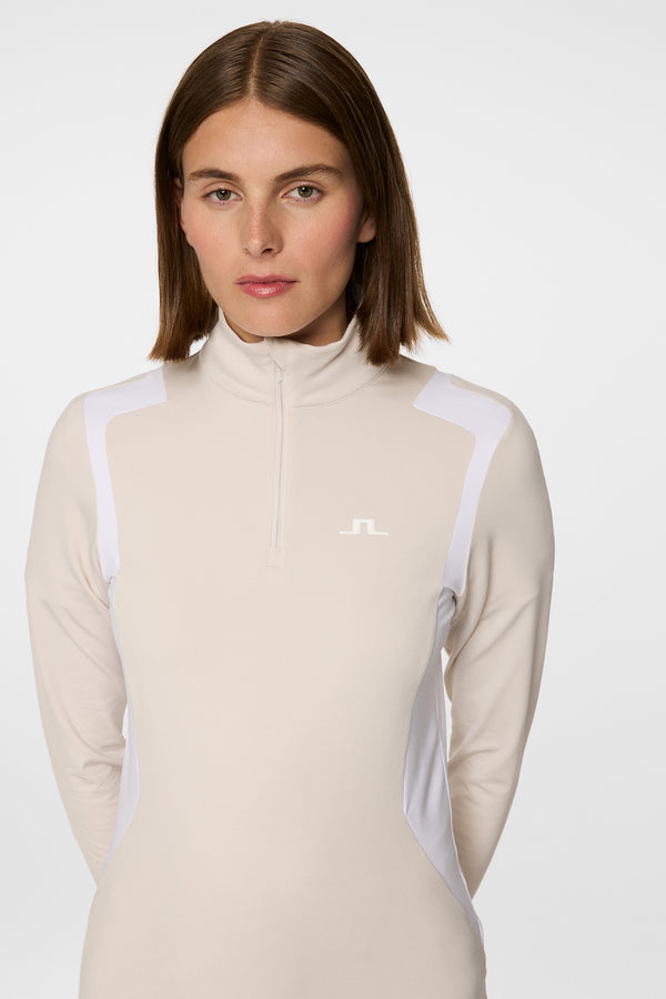 Mae Quarter Zip Mid Layer / Moonbeam