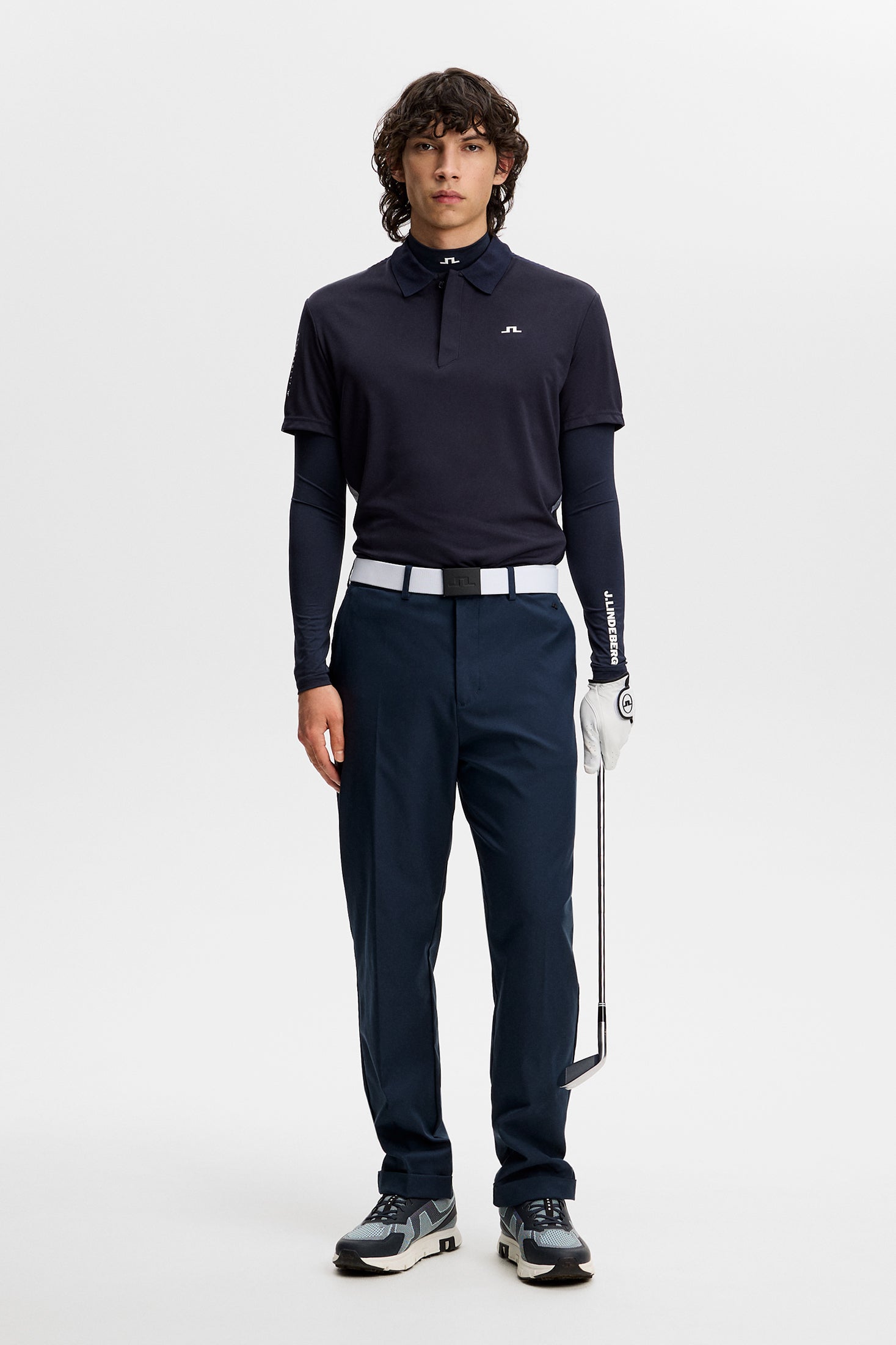 Neri Hybrid Knit Polo Shirt / JL Navy | J.Lindeberg Official