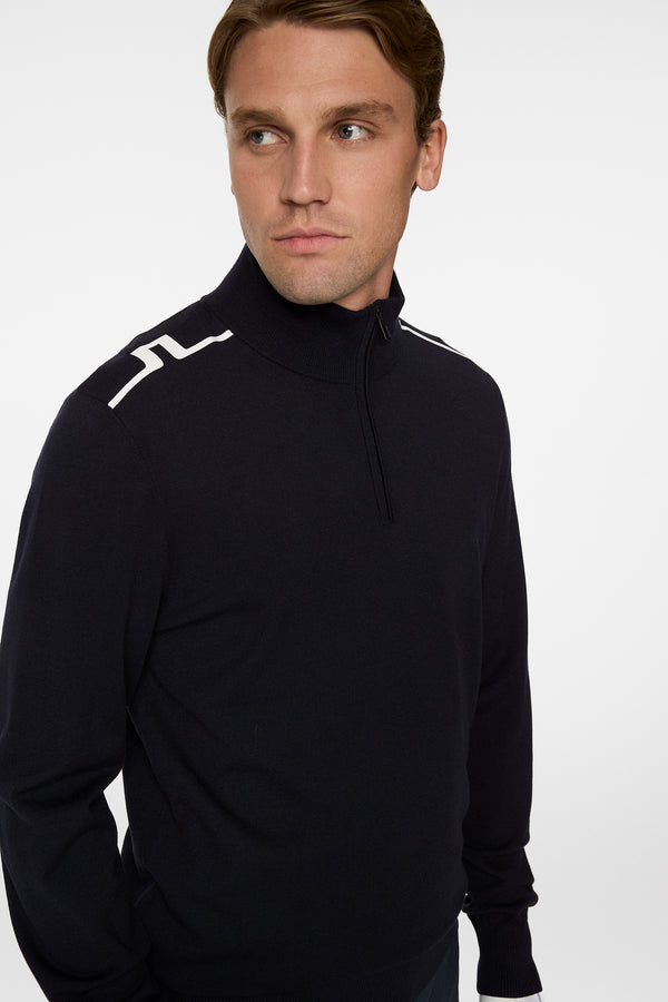 Mac Knitted Zip Sweater / JL Navy