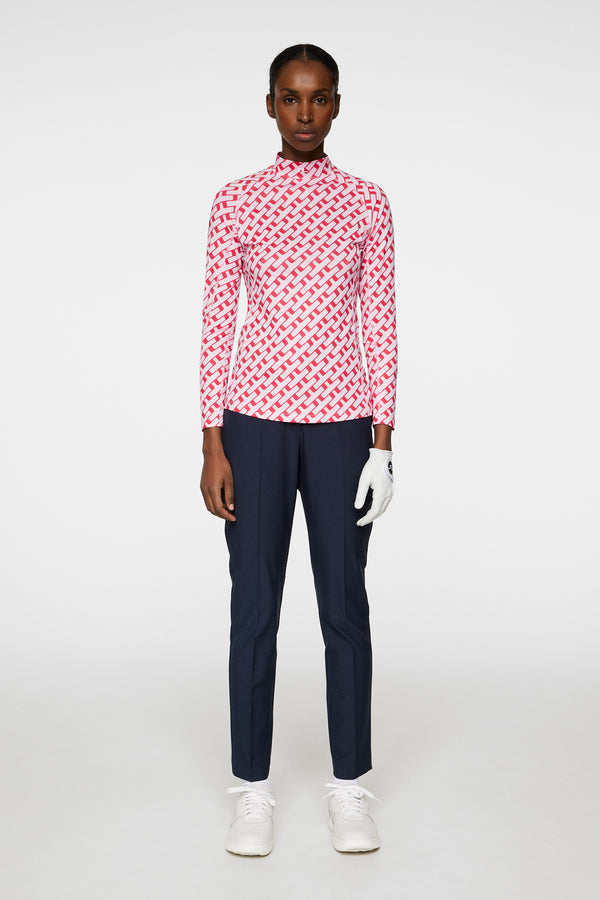 Ella Print Compression Top / Tour Geo Pink M