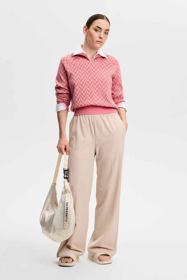 Kerla Knitted Zip Sweater / Bridge Stack Rose M