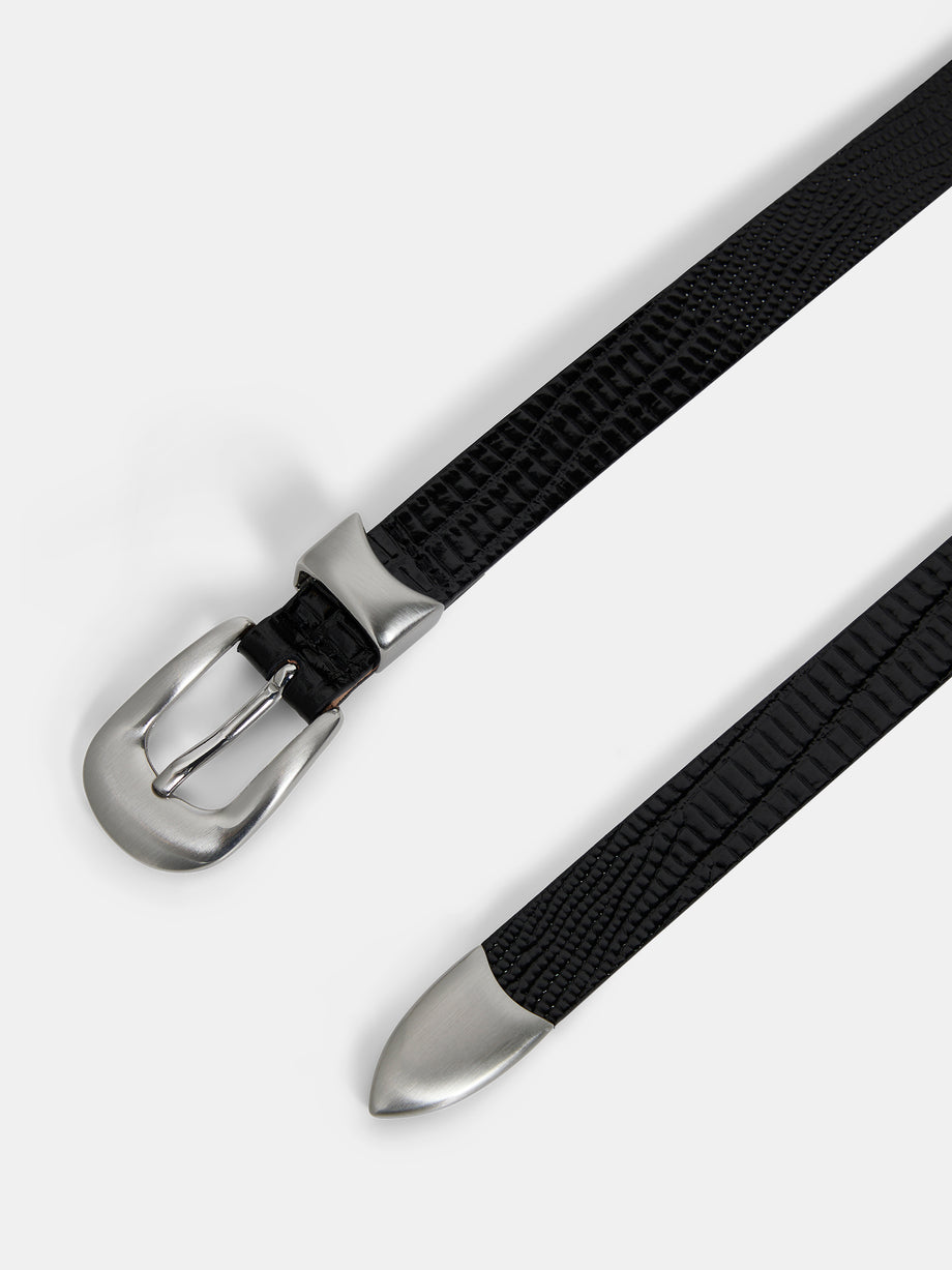 Western Leather Belt / Black