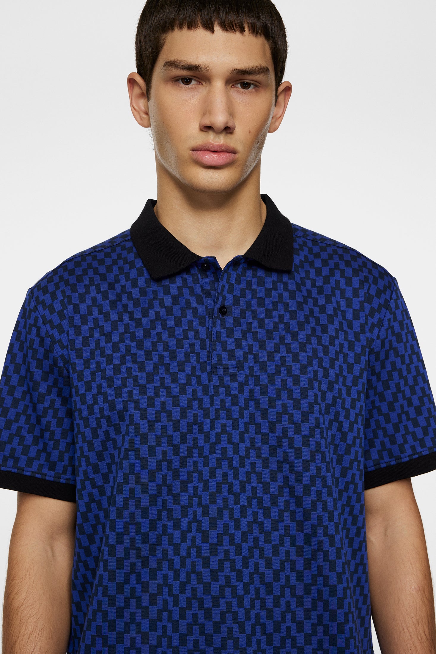 Devon Jacquard Polo / Bridge Stack Blue – J.Lindeberg EU