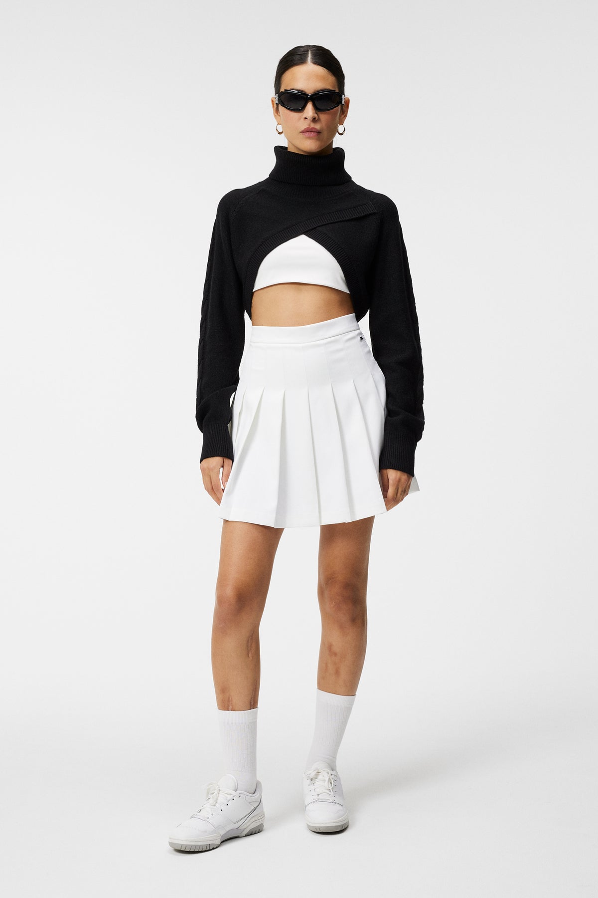 Fay Pleated Skirt / White