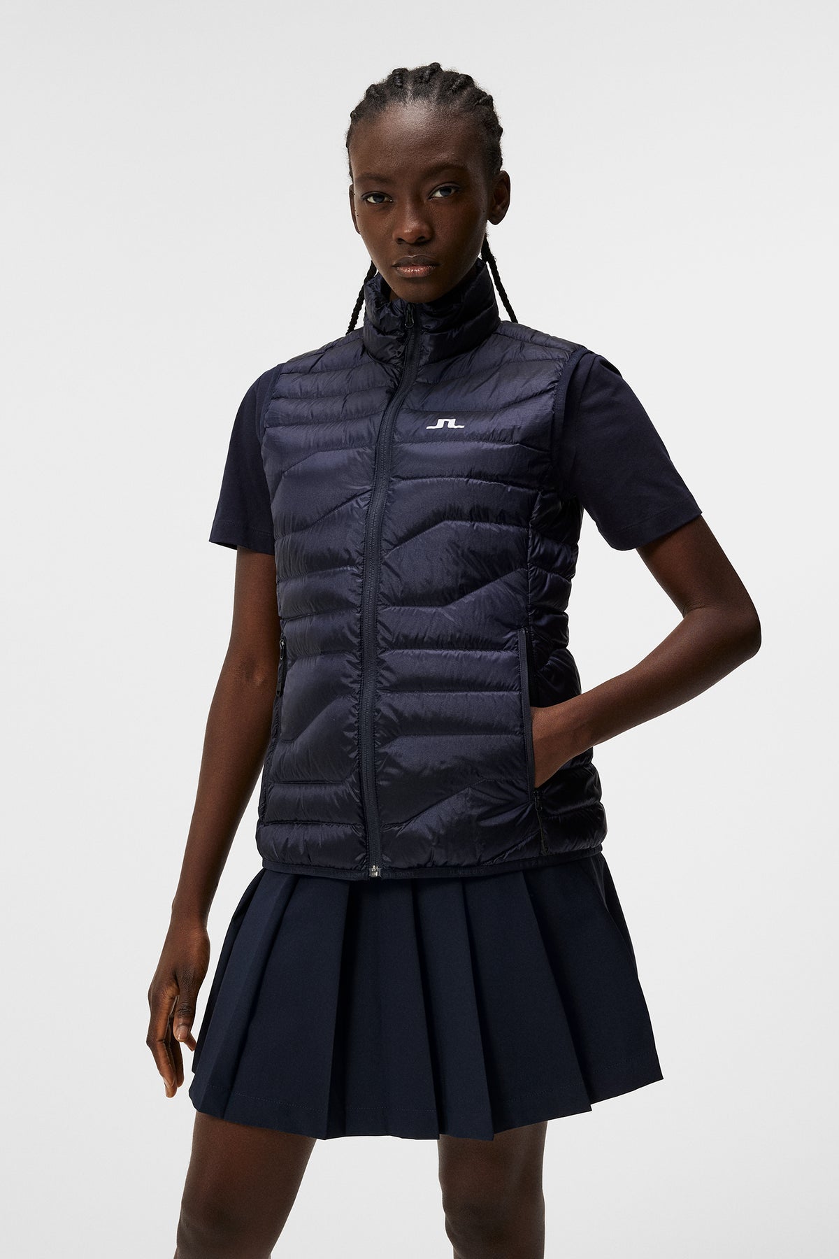 W Cliff Light Down Vest / JL Navy