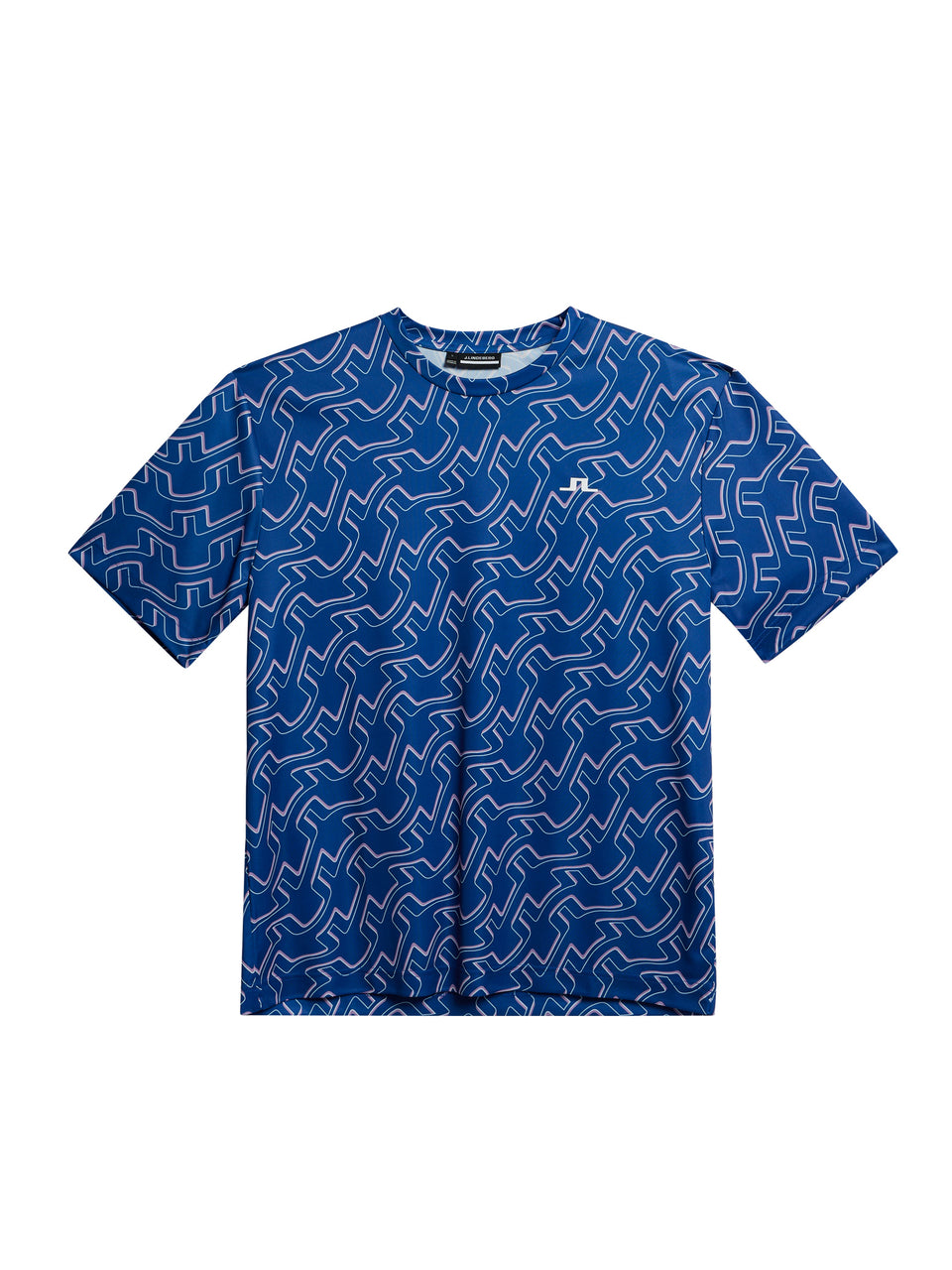 Ade Print T-shirt / Outline Bridge Wave Blue