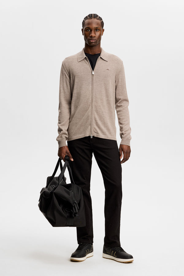 Kaleb Merino Cardigan / Brindle Melange