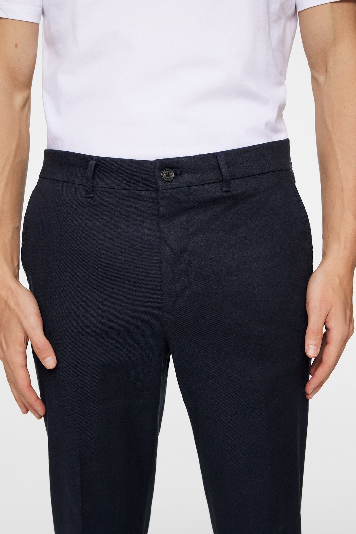 Lois C Linen Stretch Pants / JL Navy