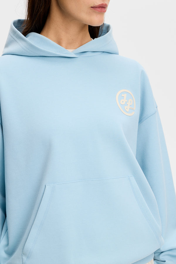 Cove Print Hood / Forget-Me-Not