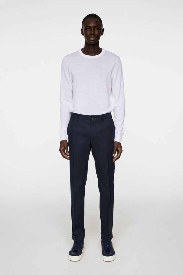 Grant Linen Stretch Pants / JL Navy
