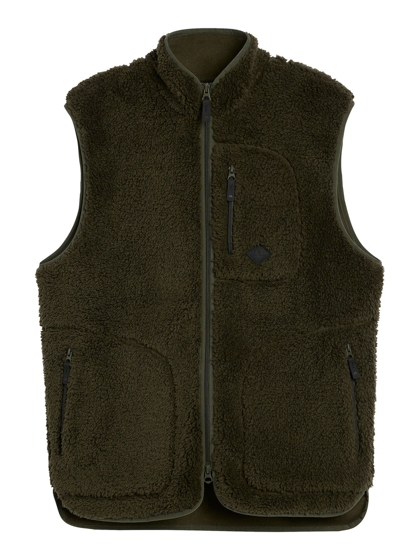 Patrik Pile Fleece Vest / Forest Green J.Lindeberg