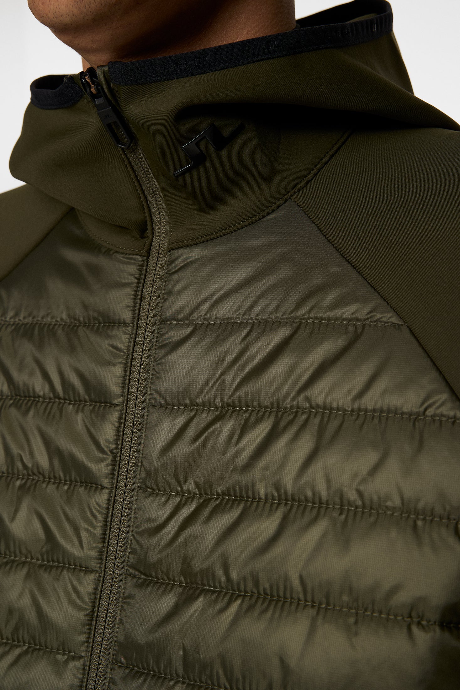 Hayden Quilt Hybrid Hood / Forest Green – J.Lindeberg EU