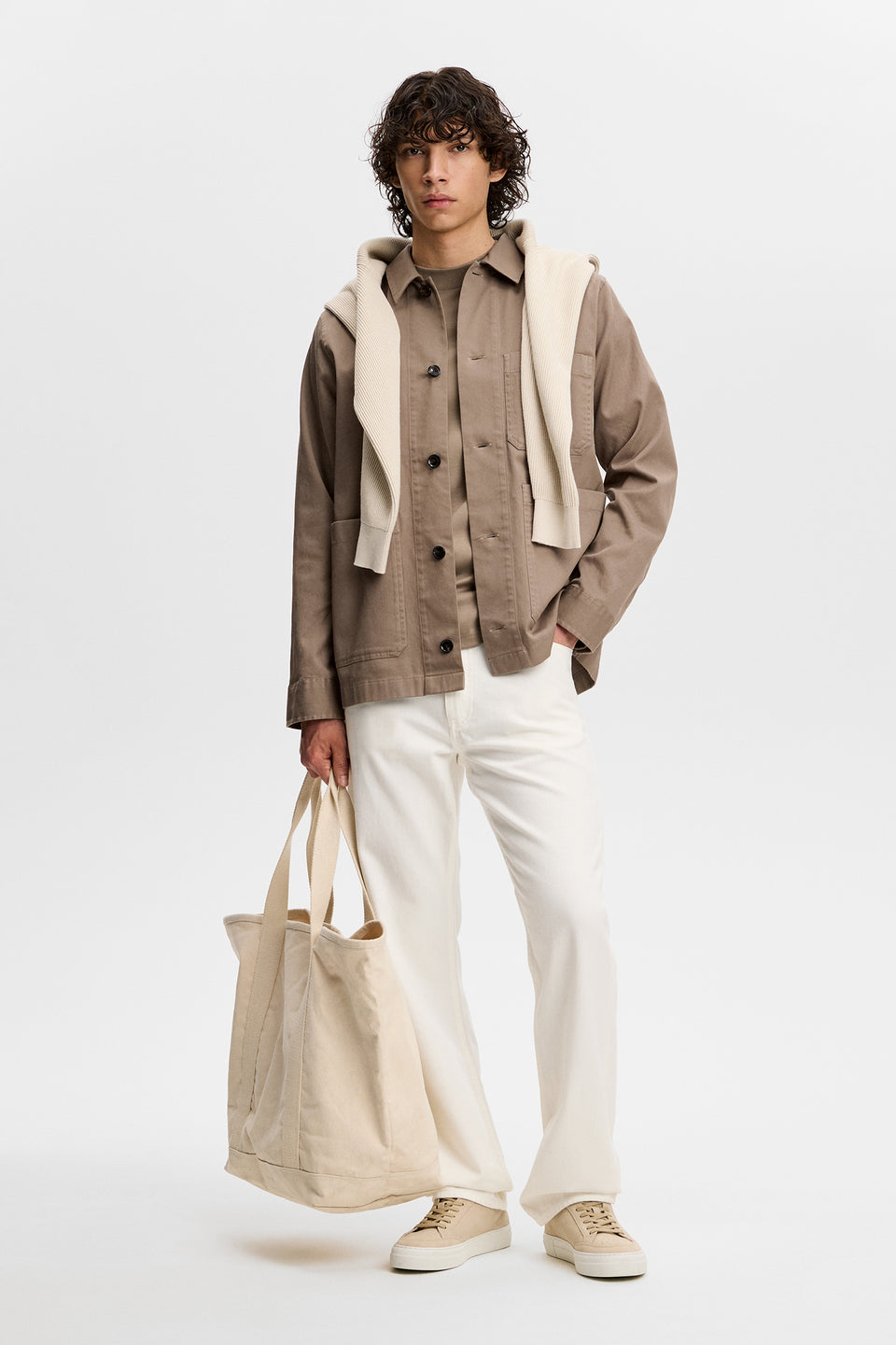 Easton Cotton Overshirt / Brindle