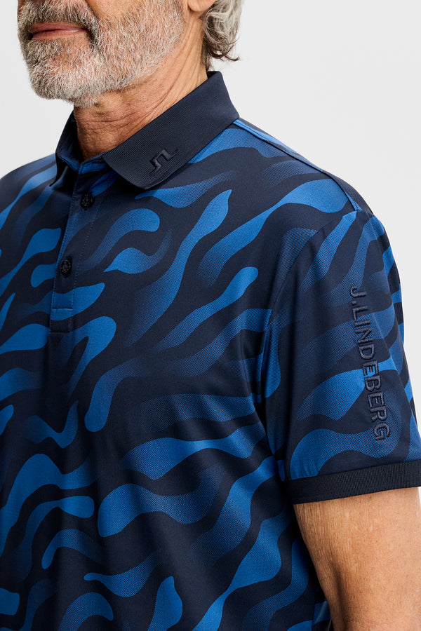 Tour Tech Print Polo / Bunker Fade Navy Set M
