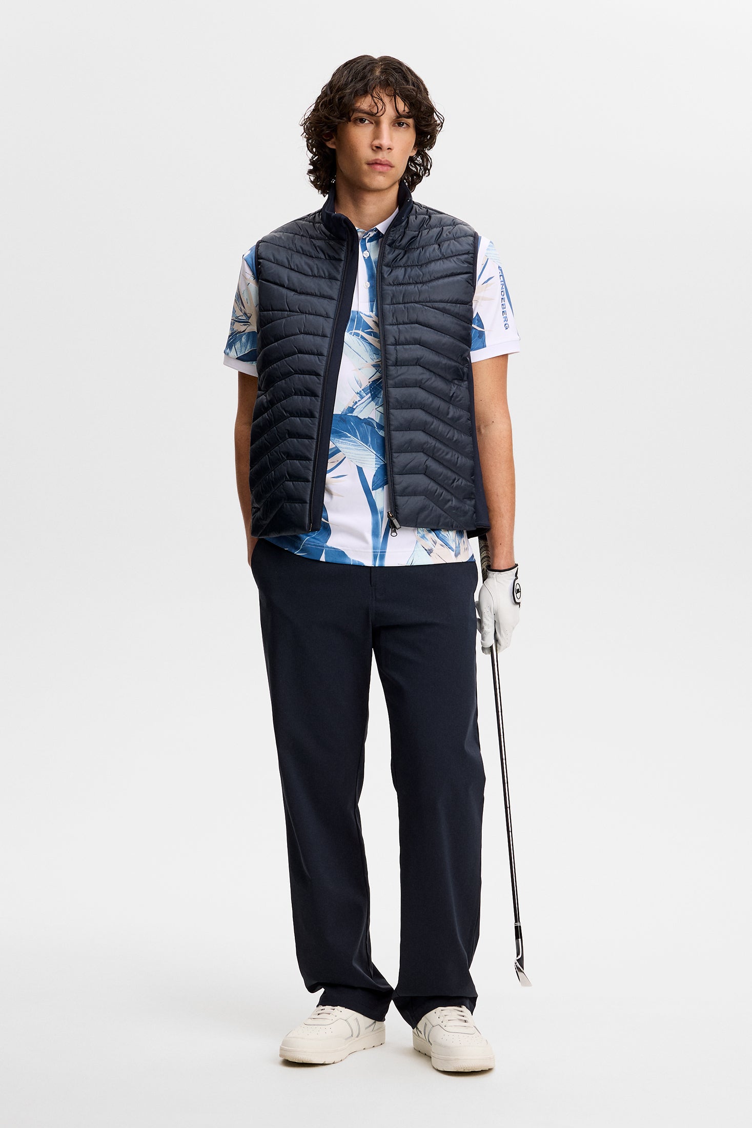 Tour Tech Print Polo / Paradise Skylight M – J.Lindeberg