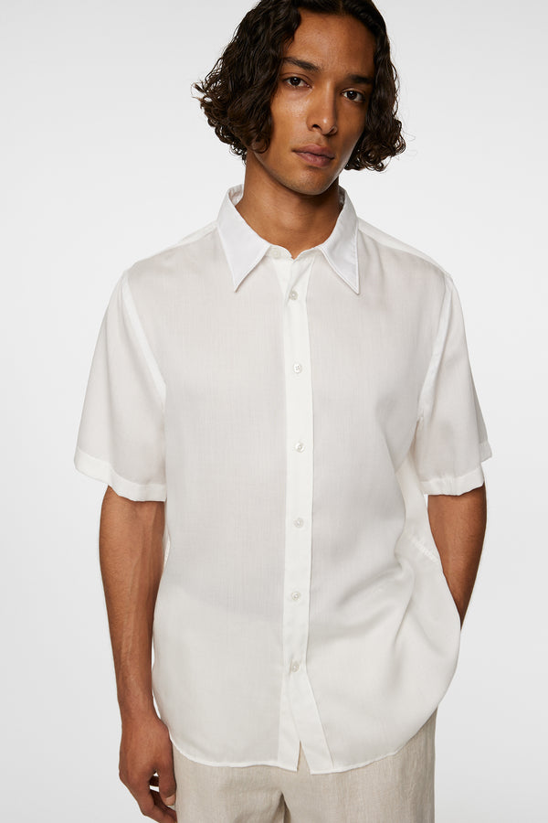Reg SS Light Tencel Shirt / Cloud White