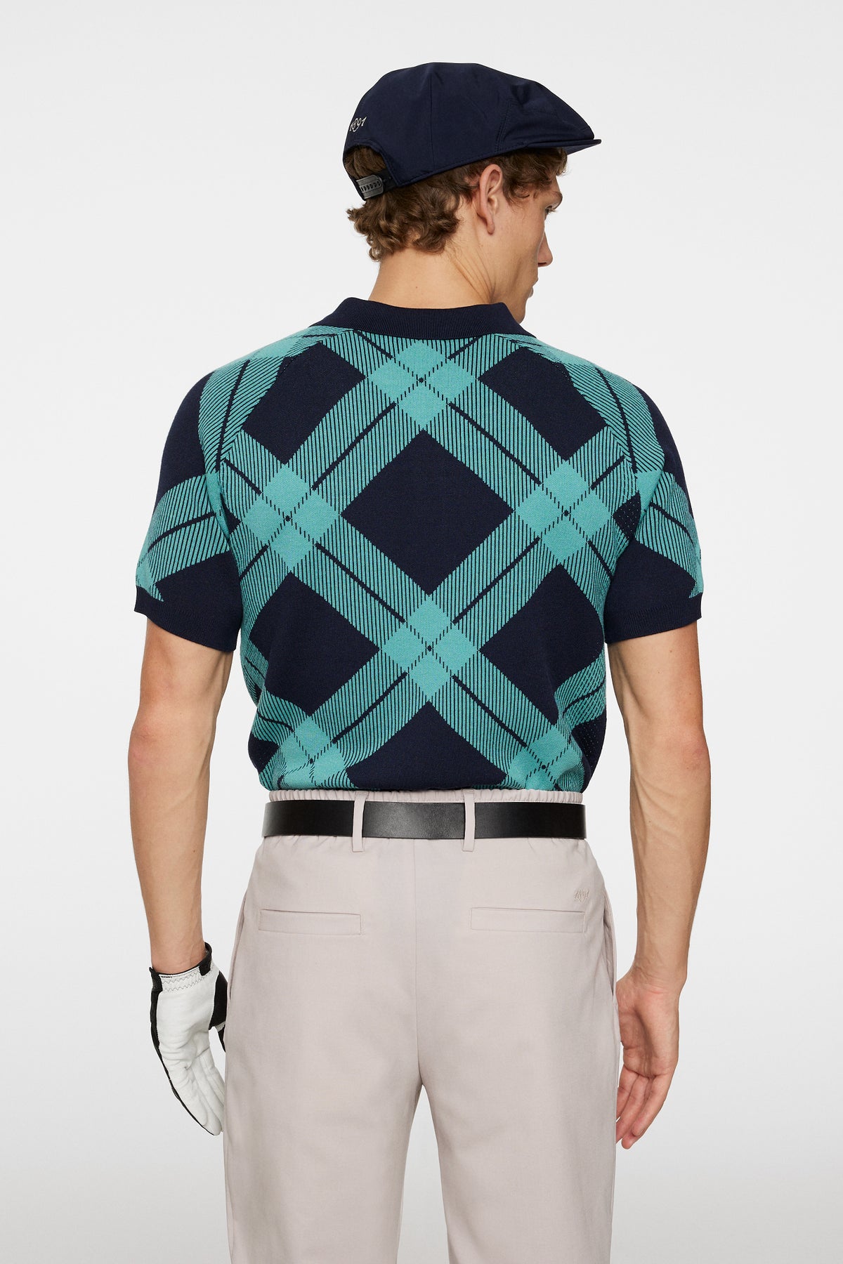 Martin Knit Polo / Glenmuir Tartan Teal L