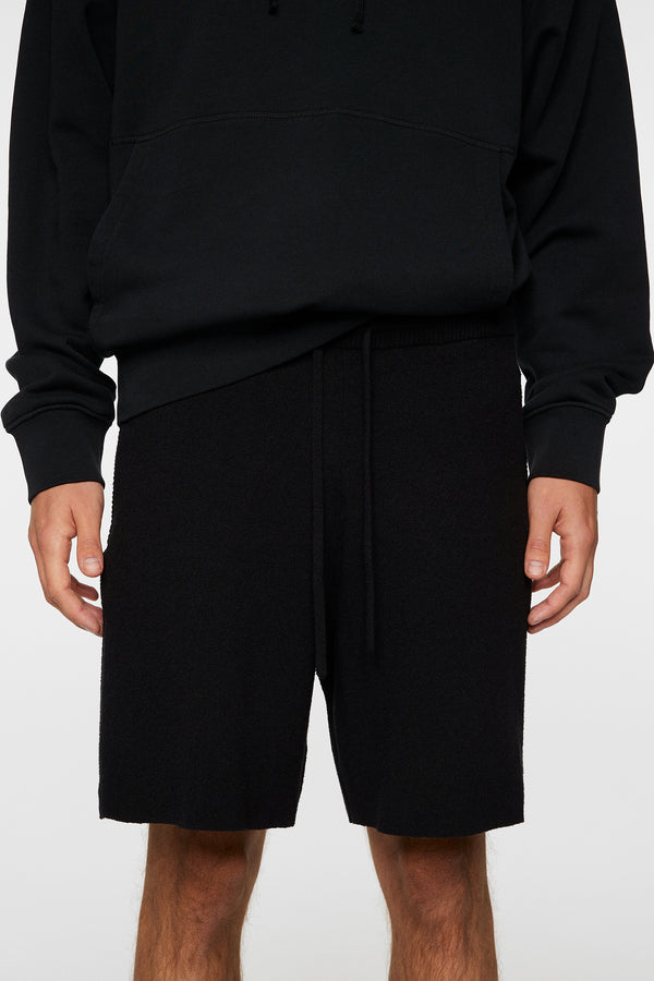 Simon Knitted Boucle Shorts / Black