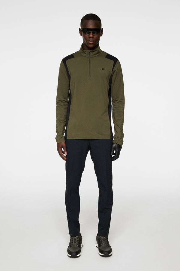 Lukas Quarter Zip Mid Layer / Forest Green